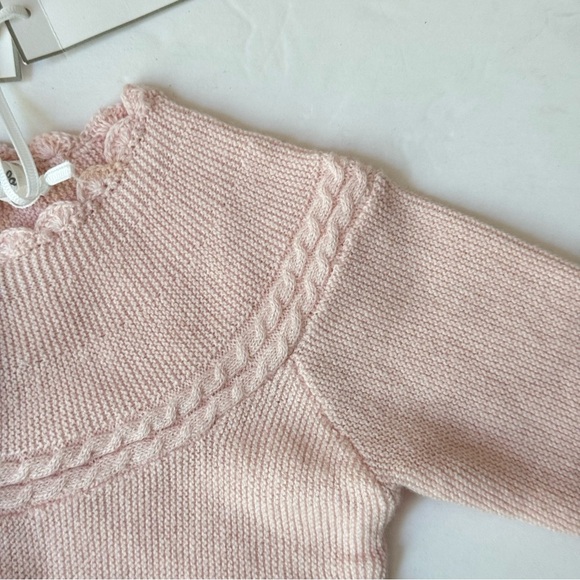 NWT TARTINE ET CHOCOLATE Pink Baby Girl Cardigan Sweater Cotton Cashmere Size 6M - Picture 7 of 15